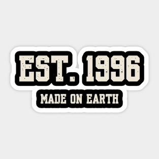1996 Birthday Vintage Varsity Sticker